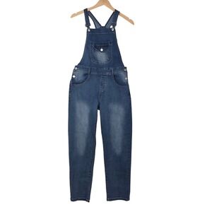 Kidscool Space Girls Size 170 Fits 16 Blue Denim Overalls Juniors Small Y2K